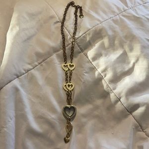 Faux gold locket necklace used with love